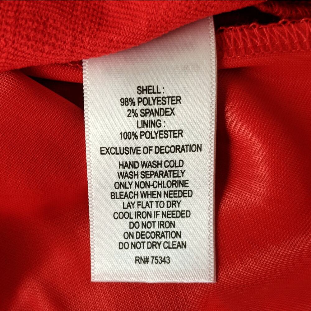 CYNTHIA ROWLEY Bright Red Cocktail Dress Size Medium - Picture 7 of 8